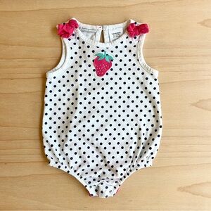 🍓4/$15🍓 First Impressions Polka Dot Strawberry Onesie